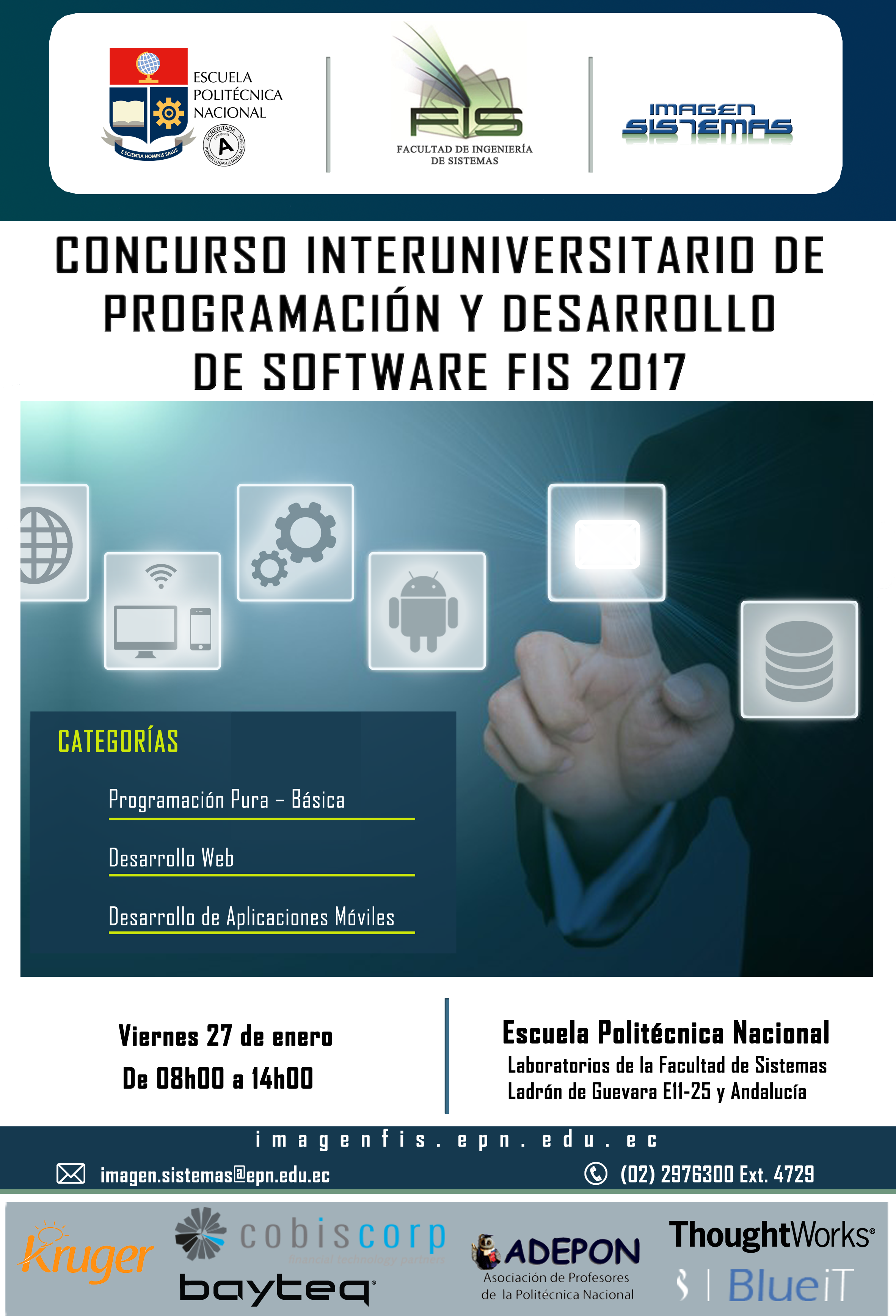 Afiche Concurso Interno de Programación y Desarrollo de Software FIS 2017